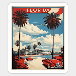 Florida United States of America Tourism Vintage Poster Sticker